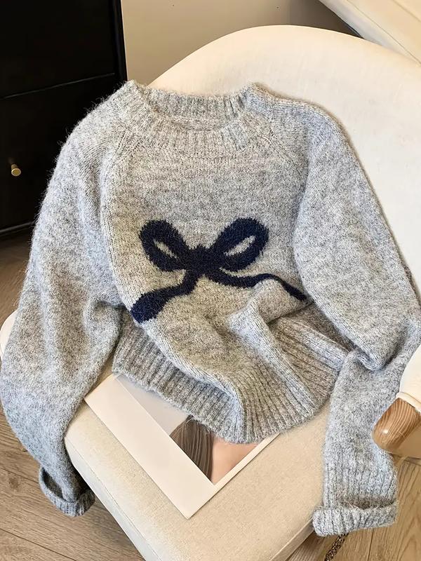 Cora- Elegant Bow Knit Sweater for Autumn & Winter Autumn