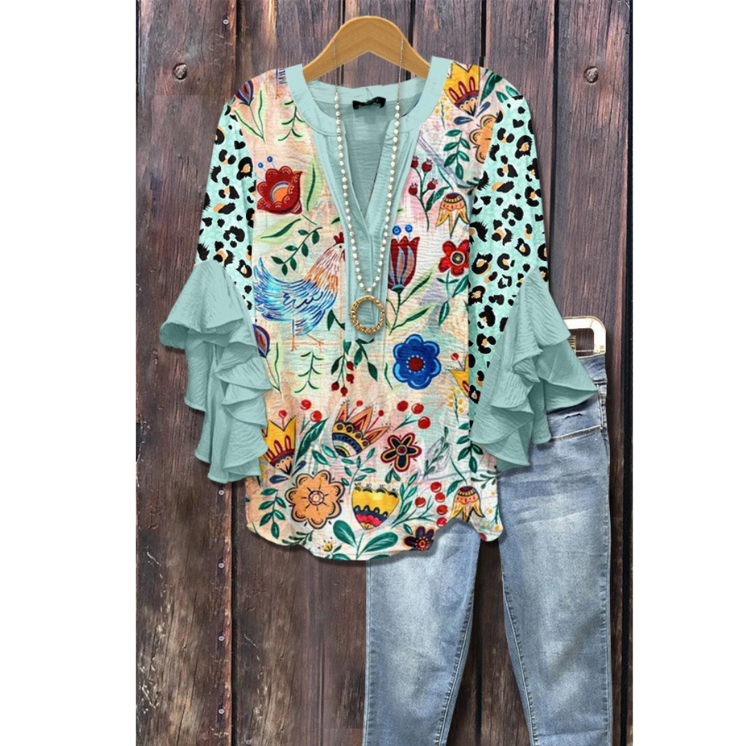 Amarri - Classy Mixed Floral Vintage Blouse