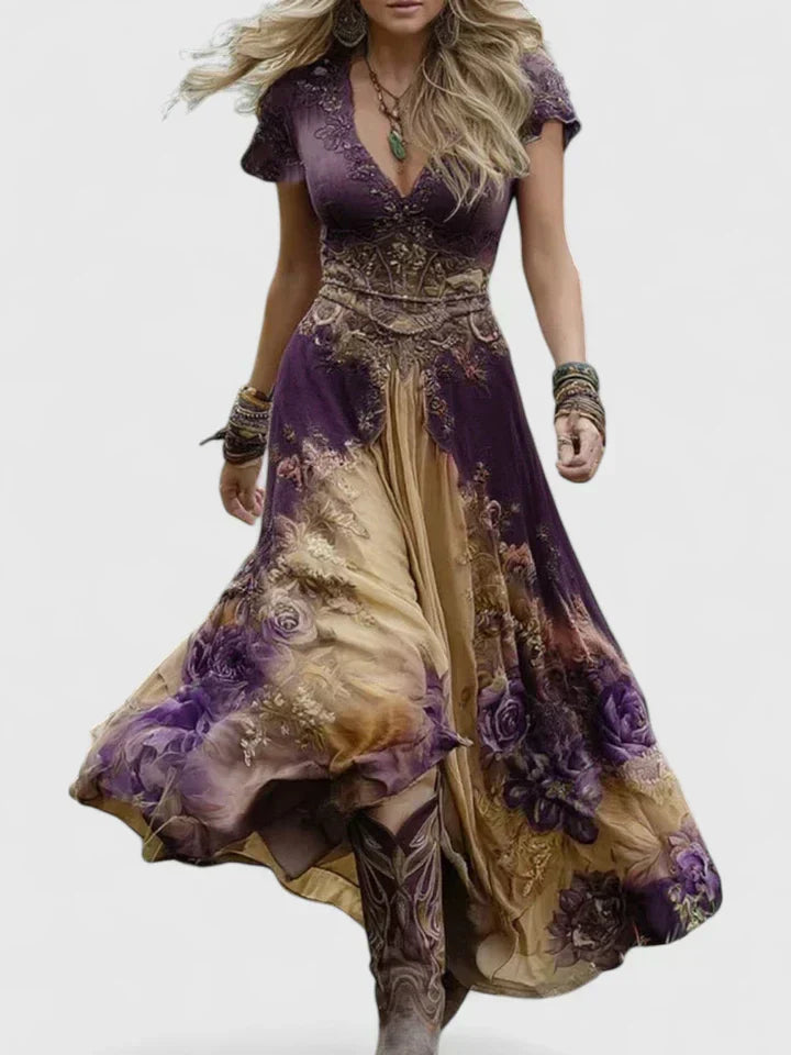 Cassandra - Floral Elegant Maxi Dress