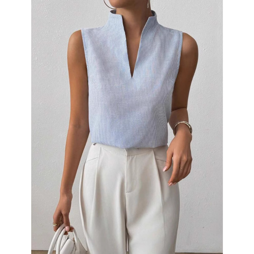 Blessica – Classic Sleeveless Striped Top