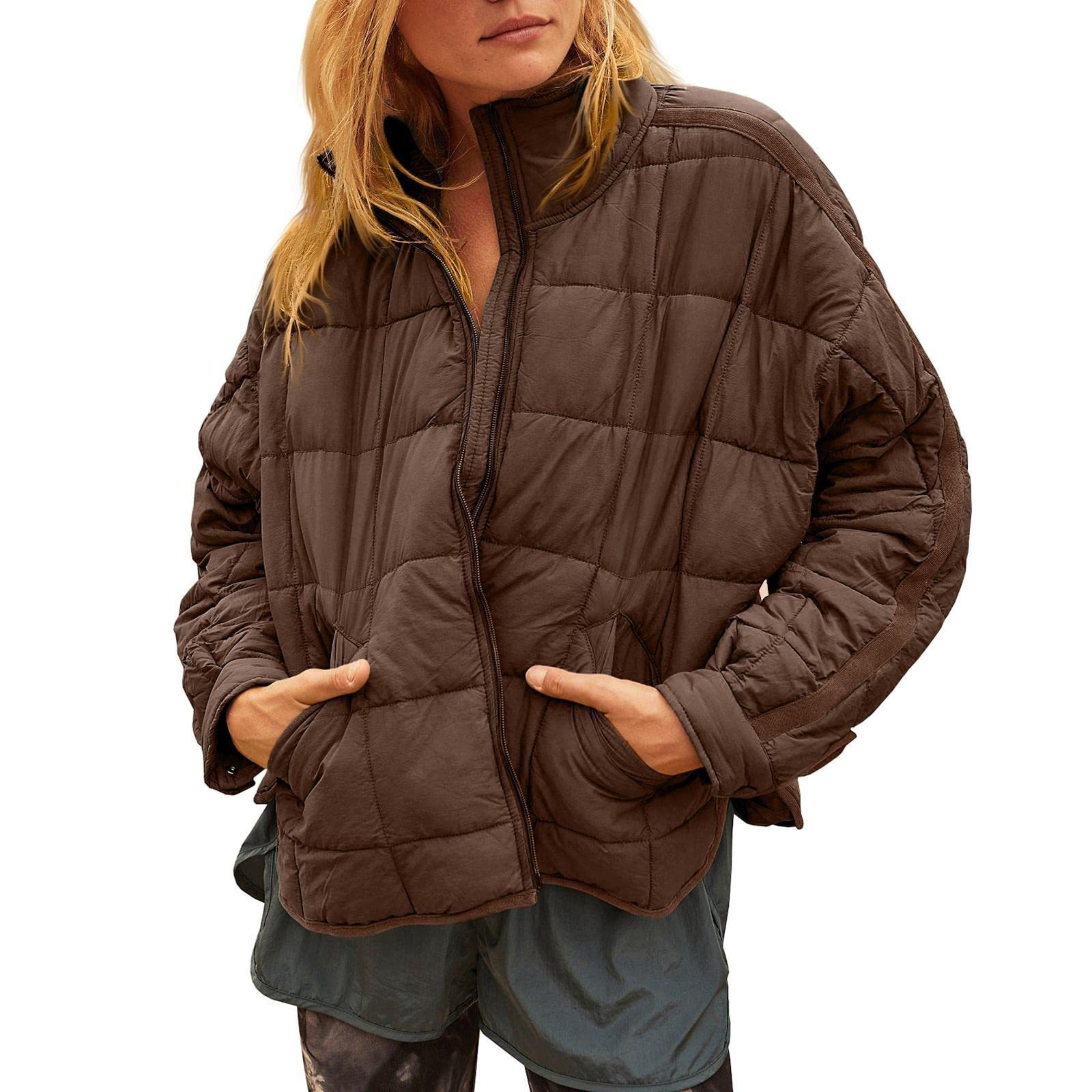 April – Lightweight Compact Zip Puffer Jacket