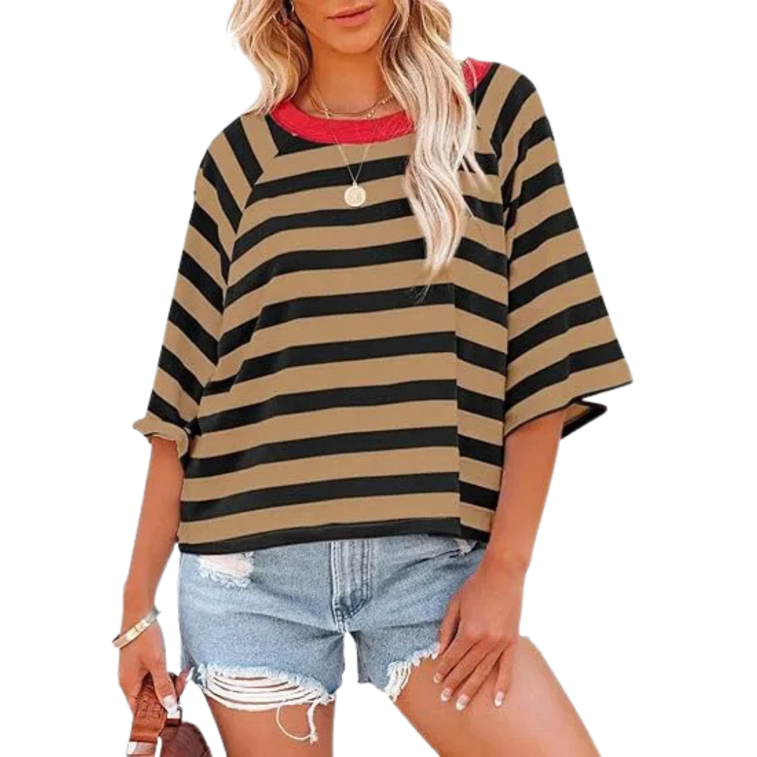 Maosie – Trendy Loose Fit Summer Crewneck Top