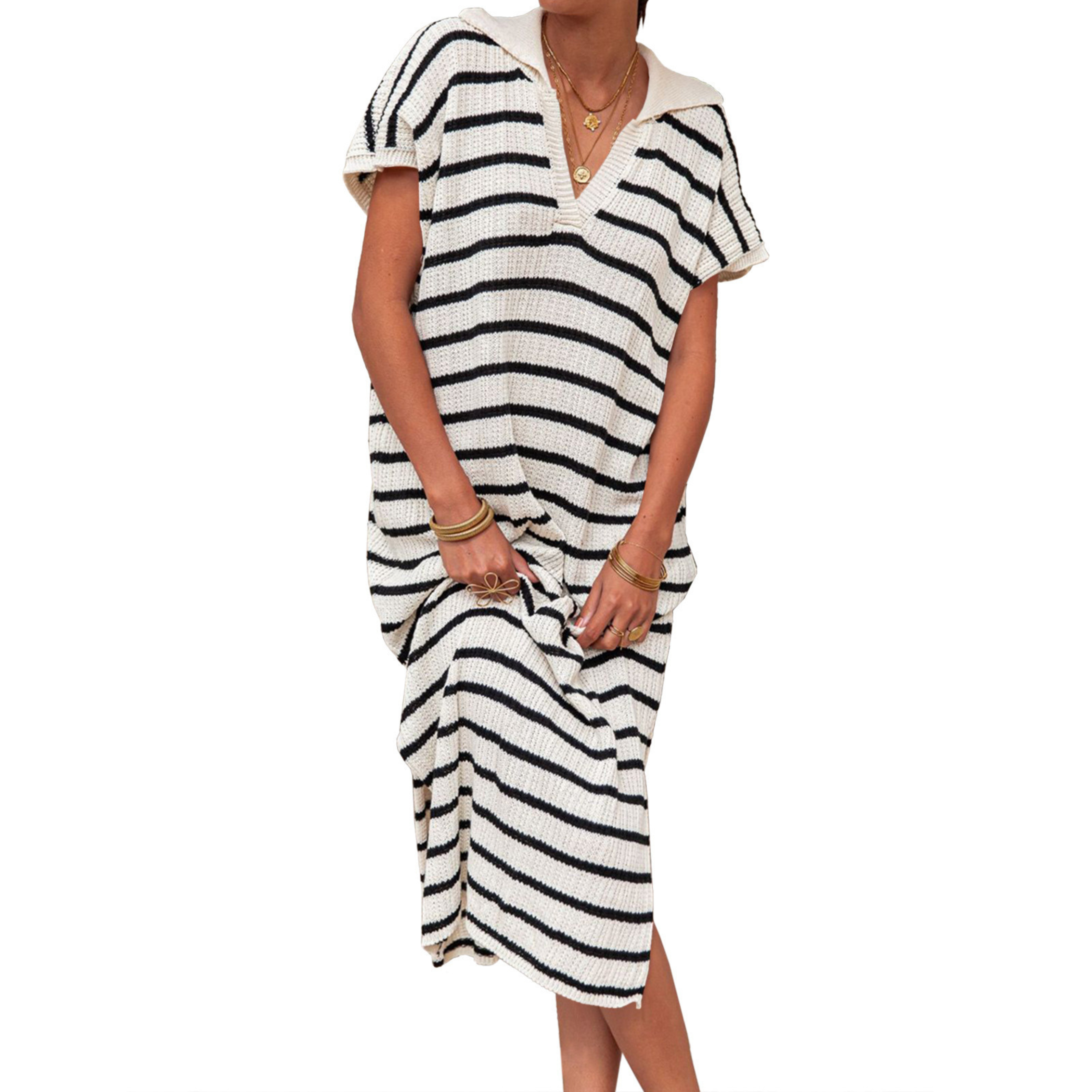 Odessa- Summer Graceful Slit Loose Maxi Dress