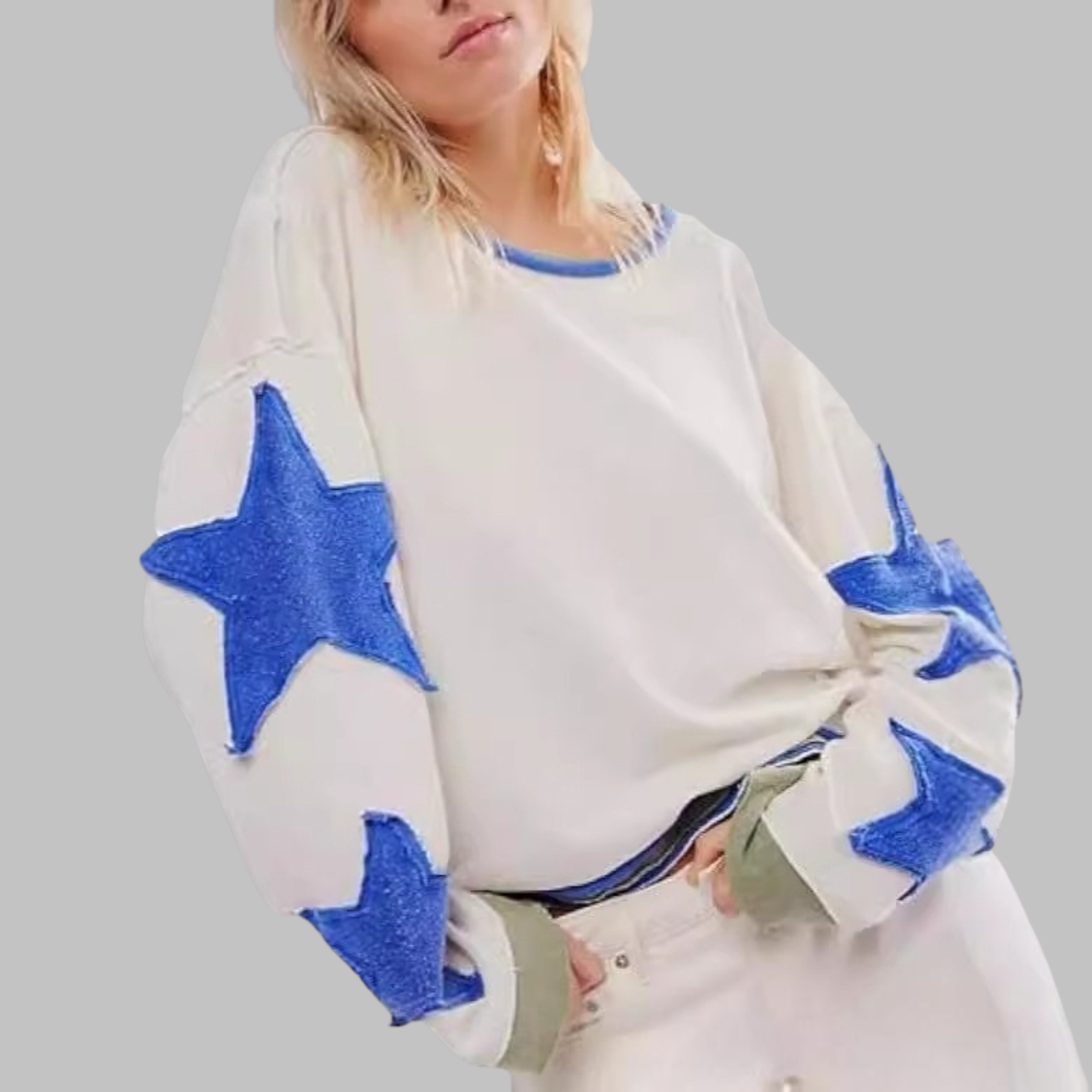 Petit - Casual Summer Loose Long-Sleeve Streetwear Top