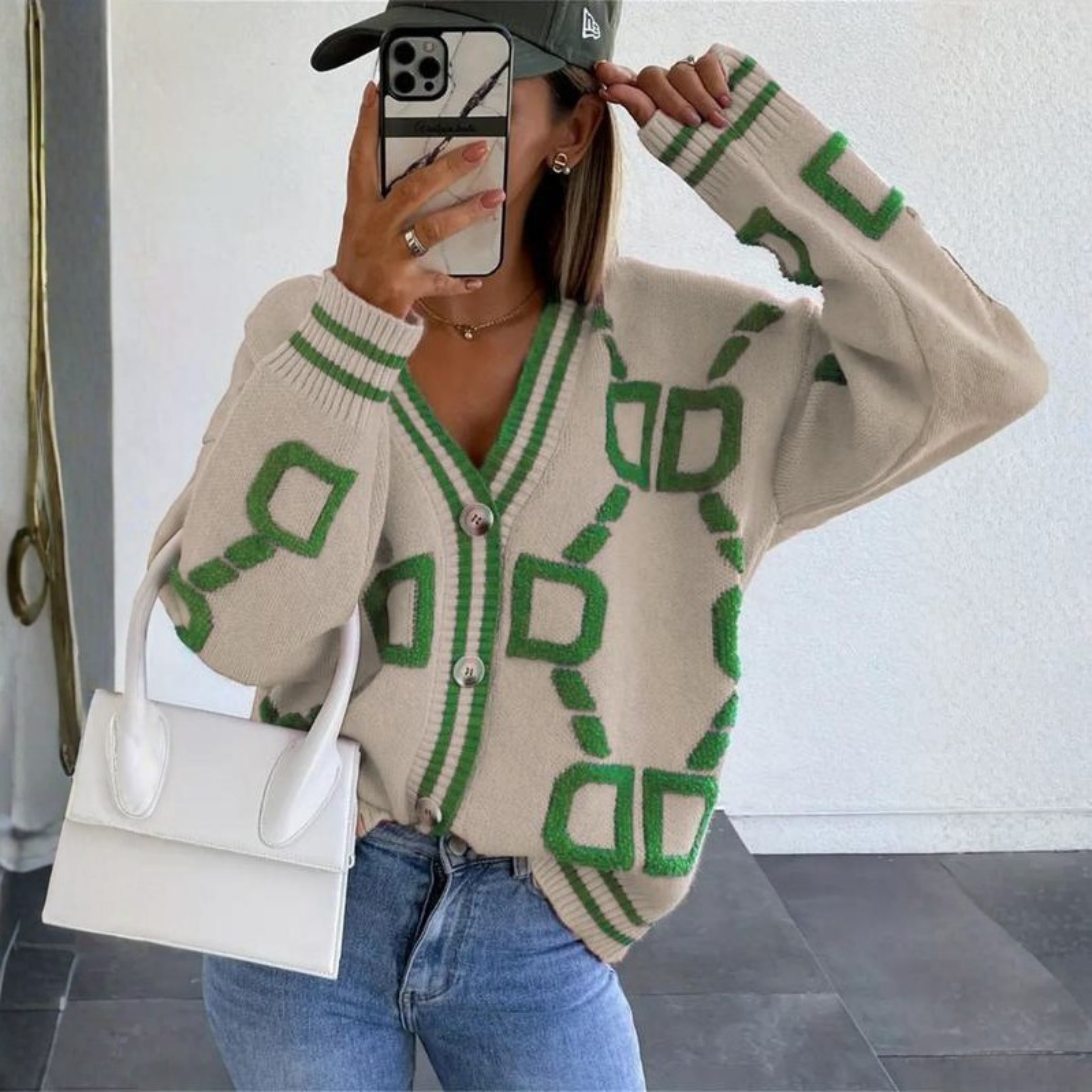 Elea - Classy Button Down Long Sleeve Cardigan