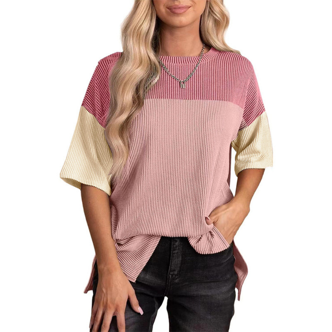 Brynlue – Casual Loose Fit Striped Summer Top