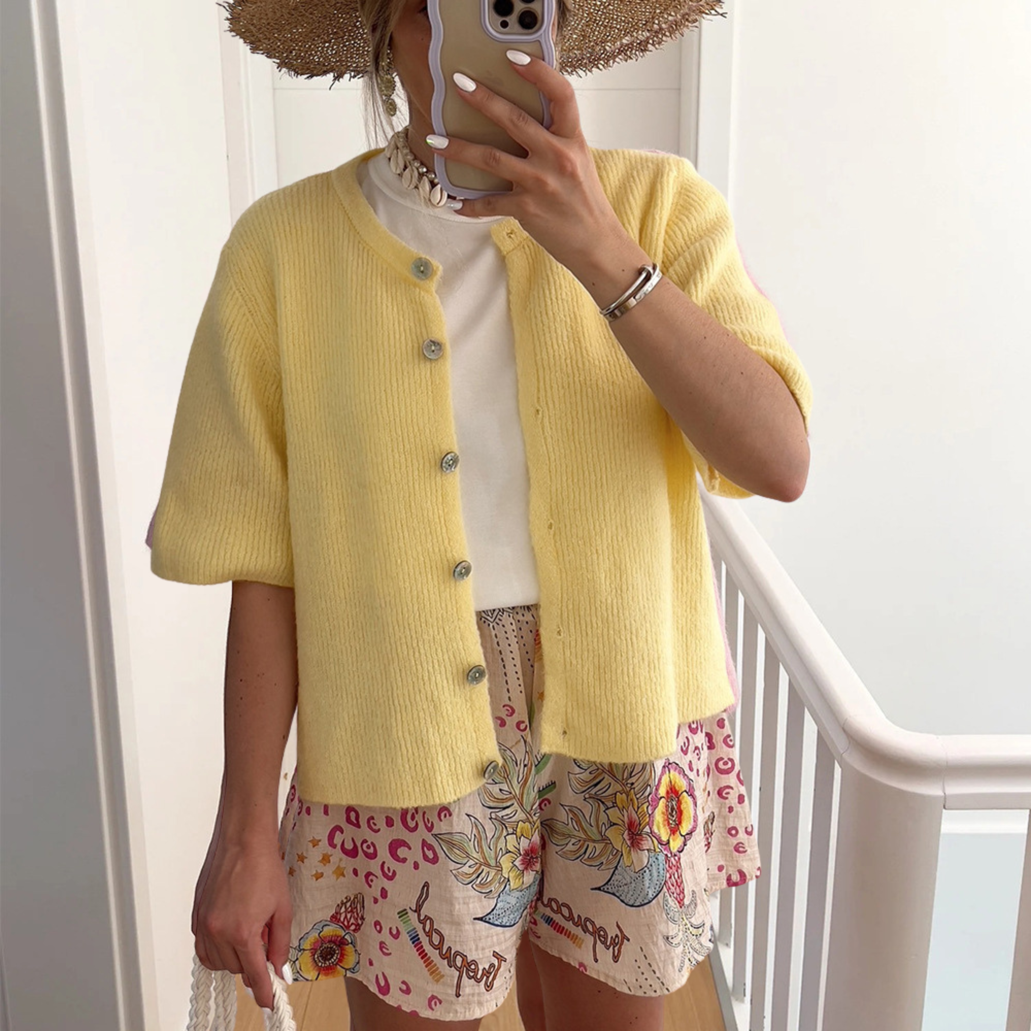 Alma – Casual Summer Lightweight Short Sleeve Cardigan