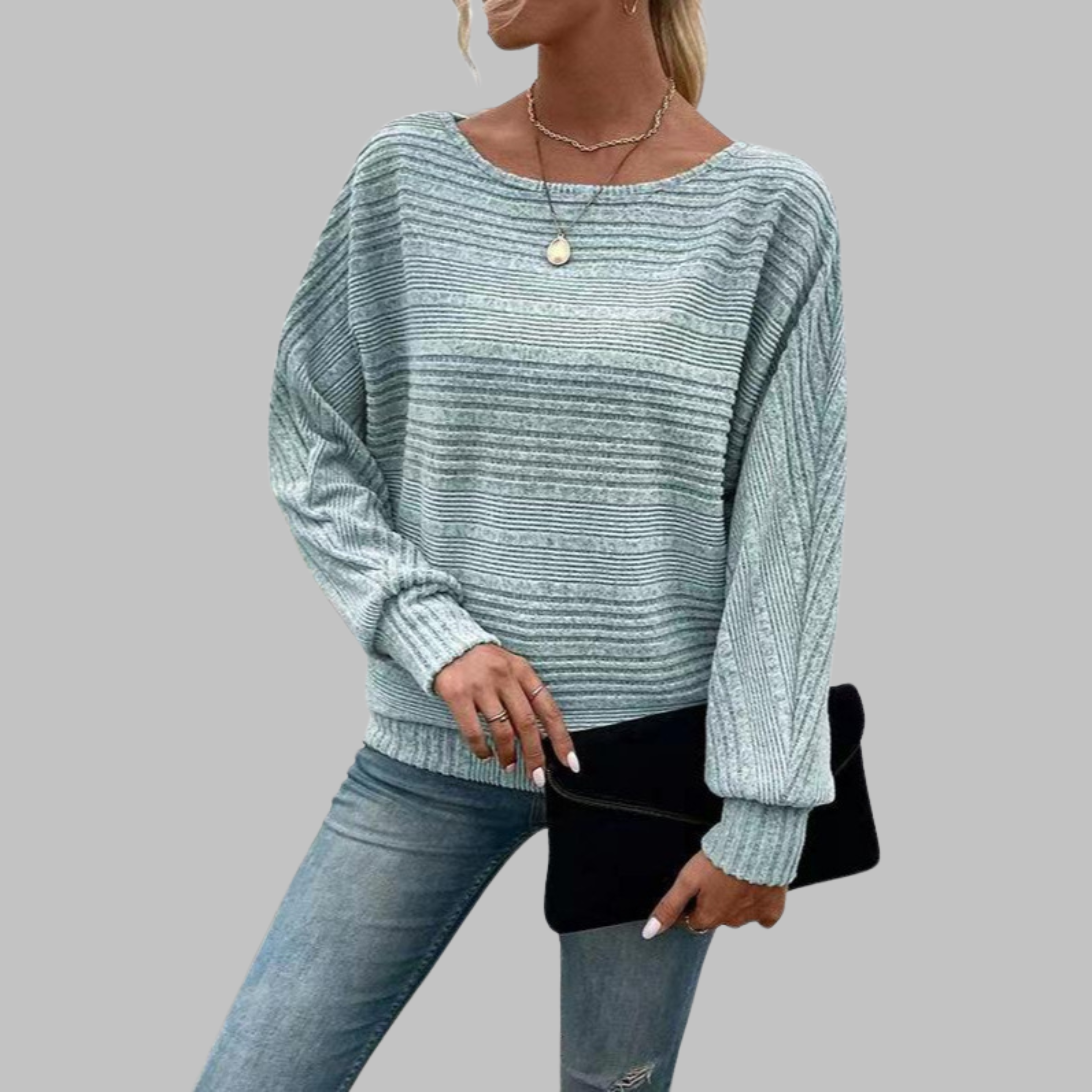 Perlita - Casual Round Neck Long-Sleeve Top