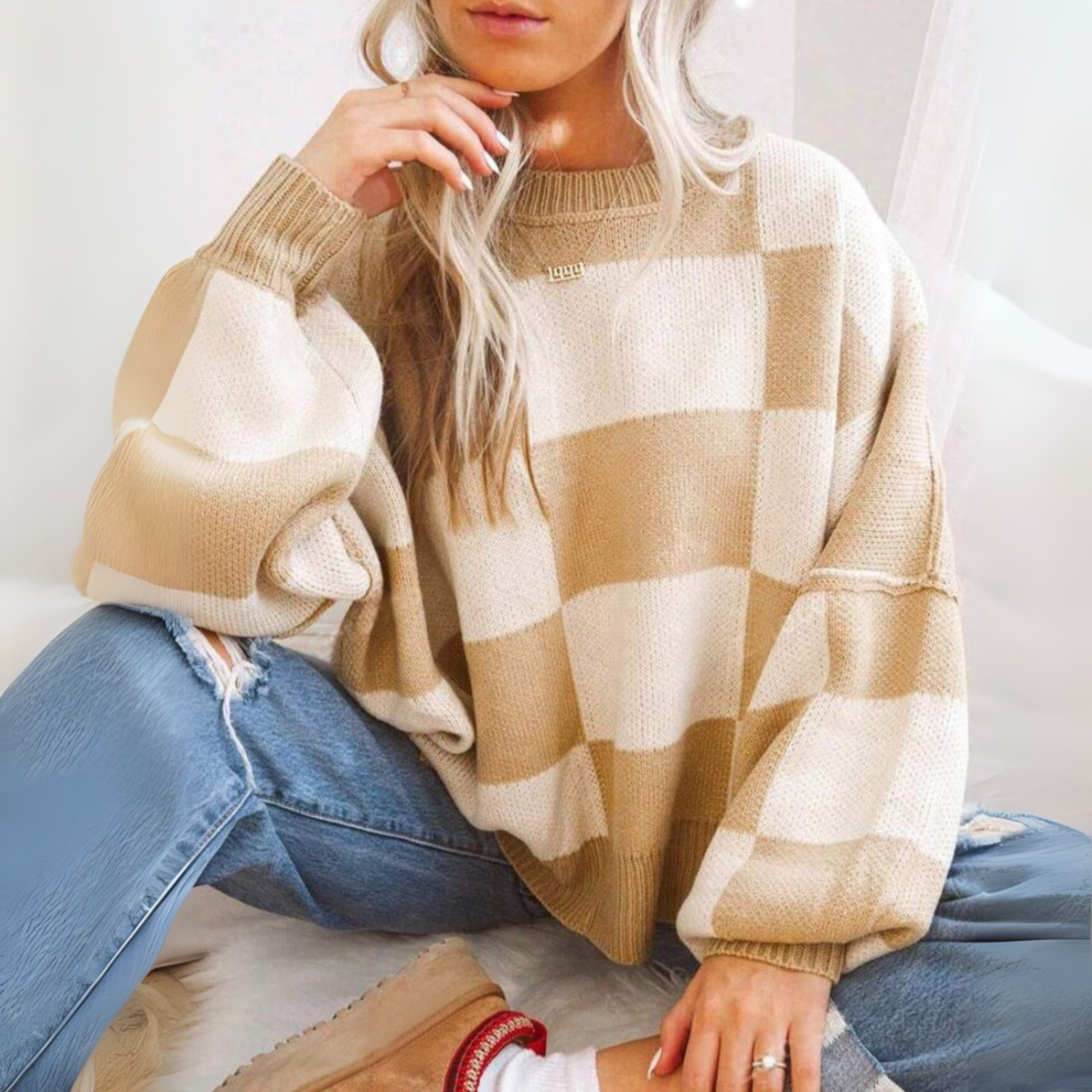 Pineda - Casual Long Sleeve Loose-Fit Sweater