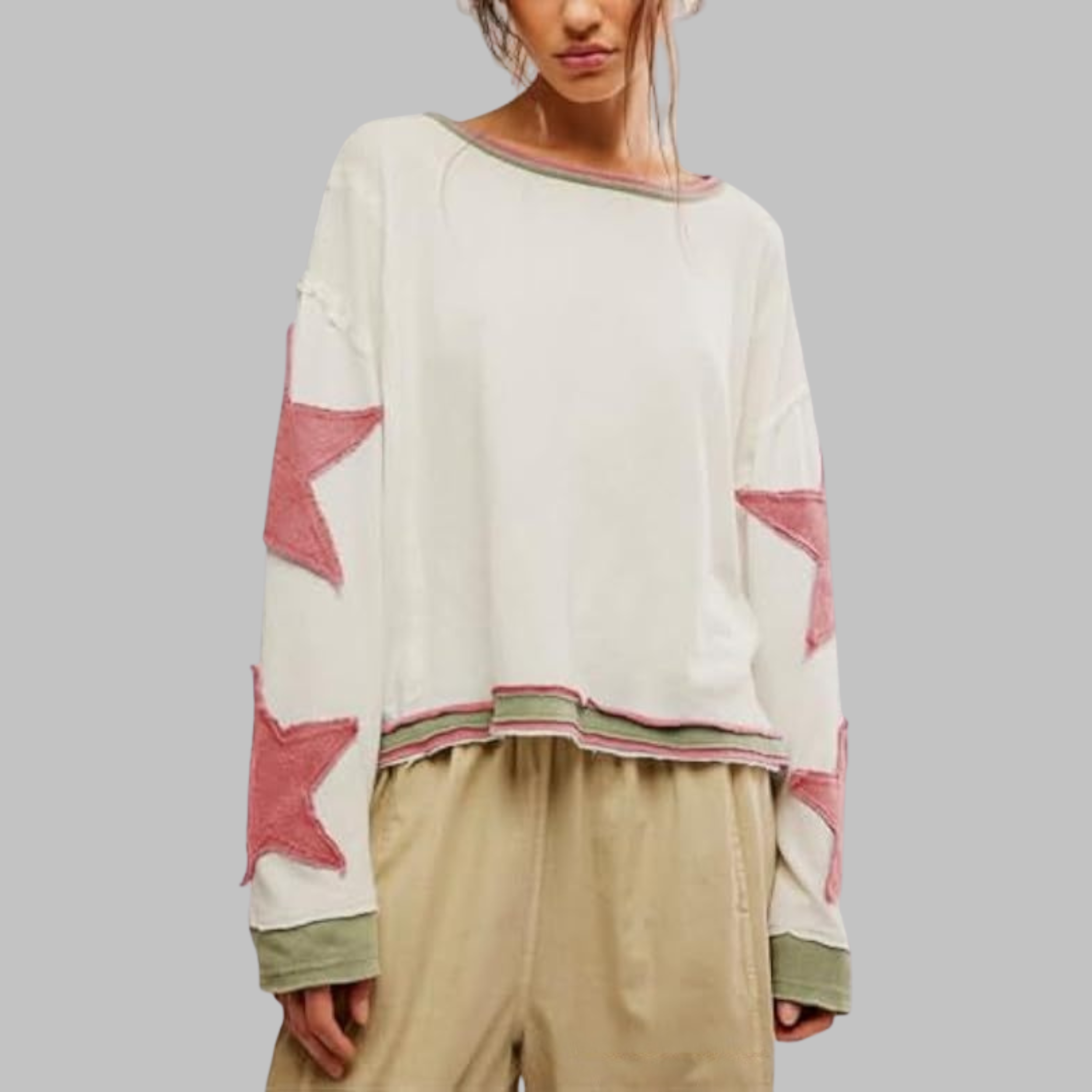 Petit - Casual Summer Loose Long-Sleeve Streetwear Top