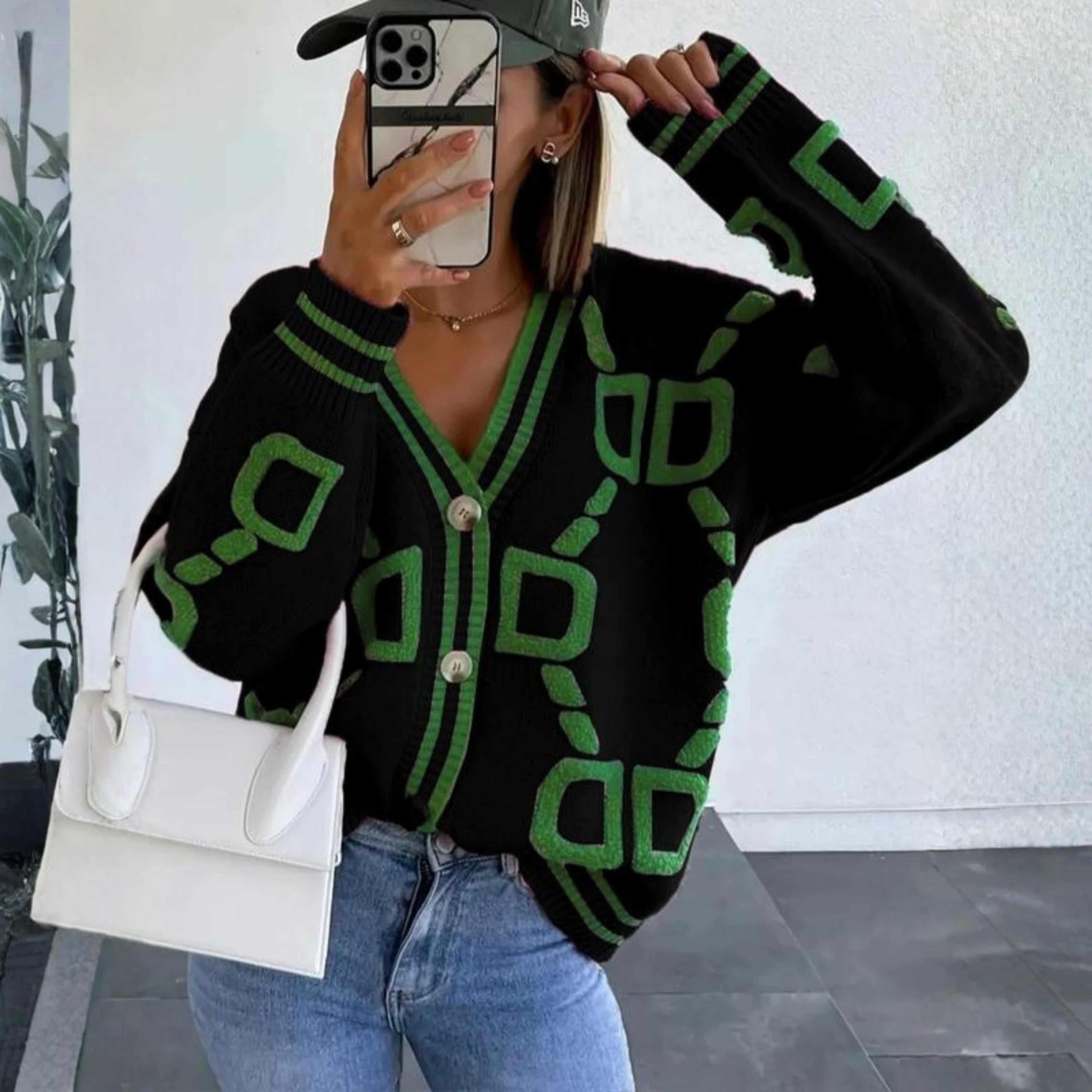 Elea - Classy Button Down Long Sleeve Cardigan