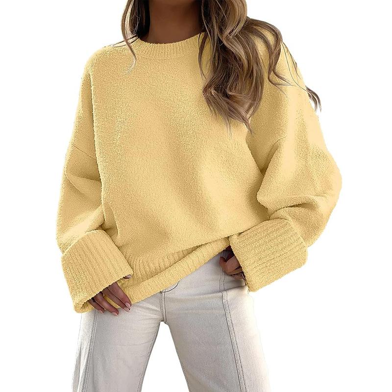 Stella - Long Sleeve Crewneck Pullover Sweater for Everyday Warmth