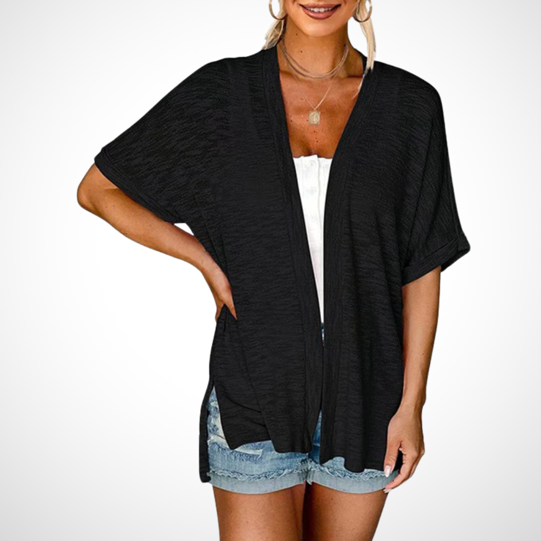 Appoline - Stylish Flowy Short Sleeve Cardigan