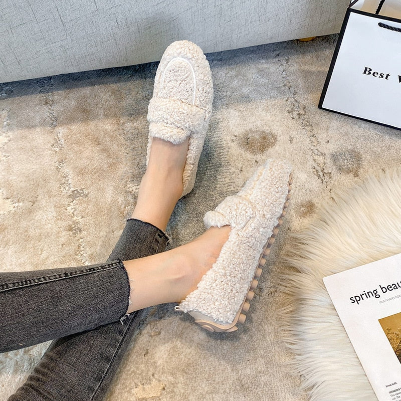 Coco - Cozy Sherpa Loafers