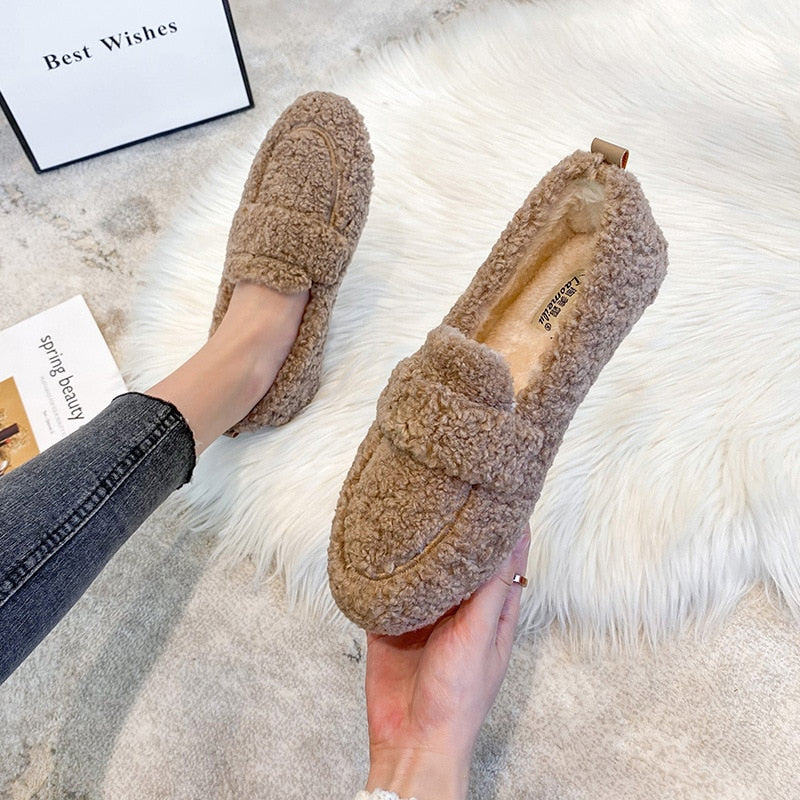Coco - Cozy Sherpa Loafers