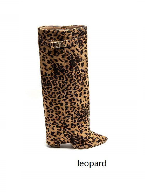 Jolie - Leopard Suede Boots