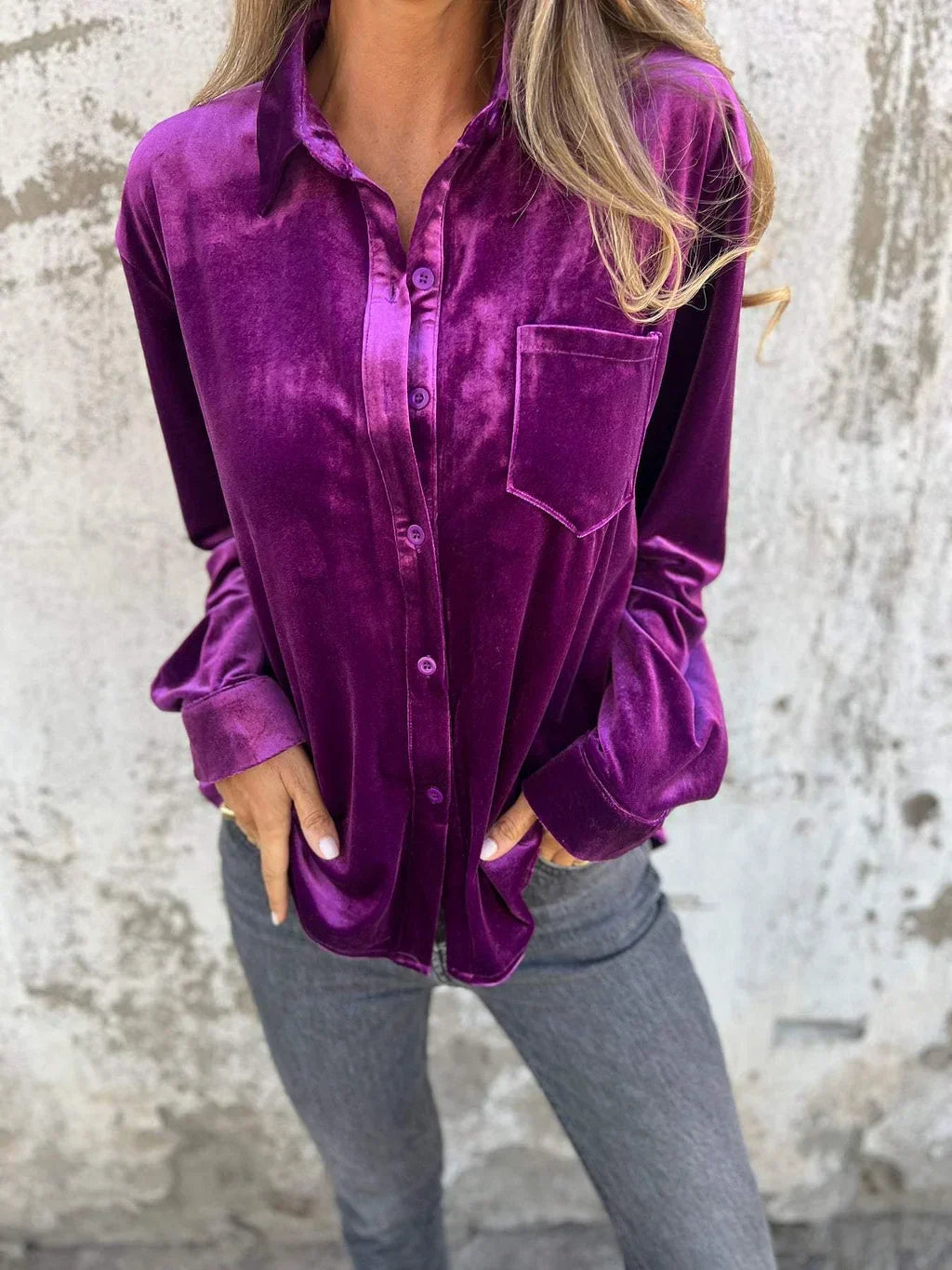 Dahlia - Soft Velvet Shirt
