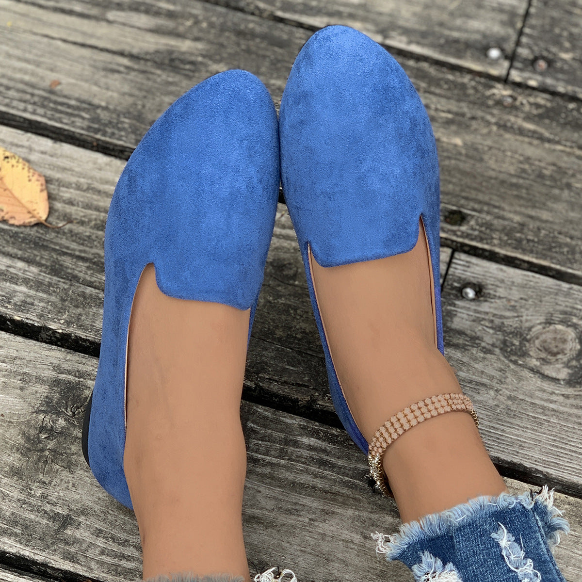 Tara - Simple Solid Color Pointed Toe Flat Shoes