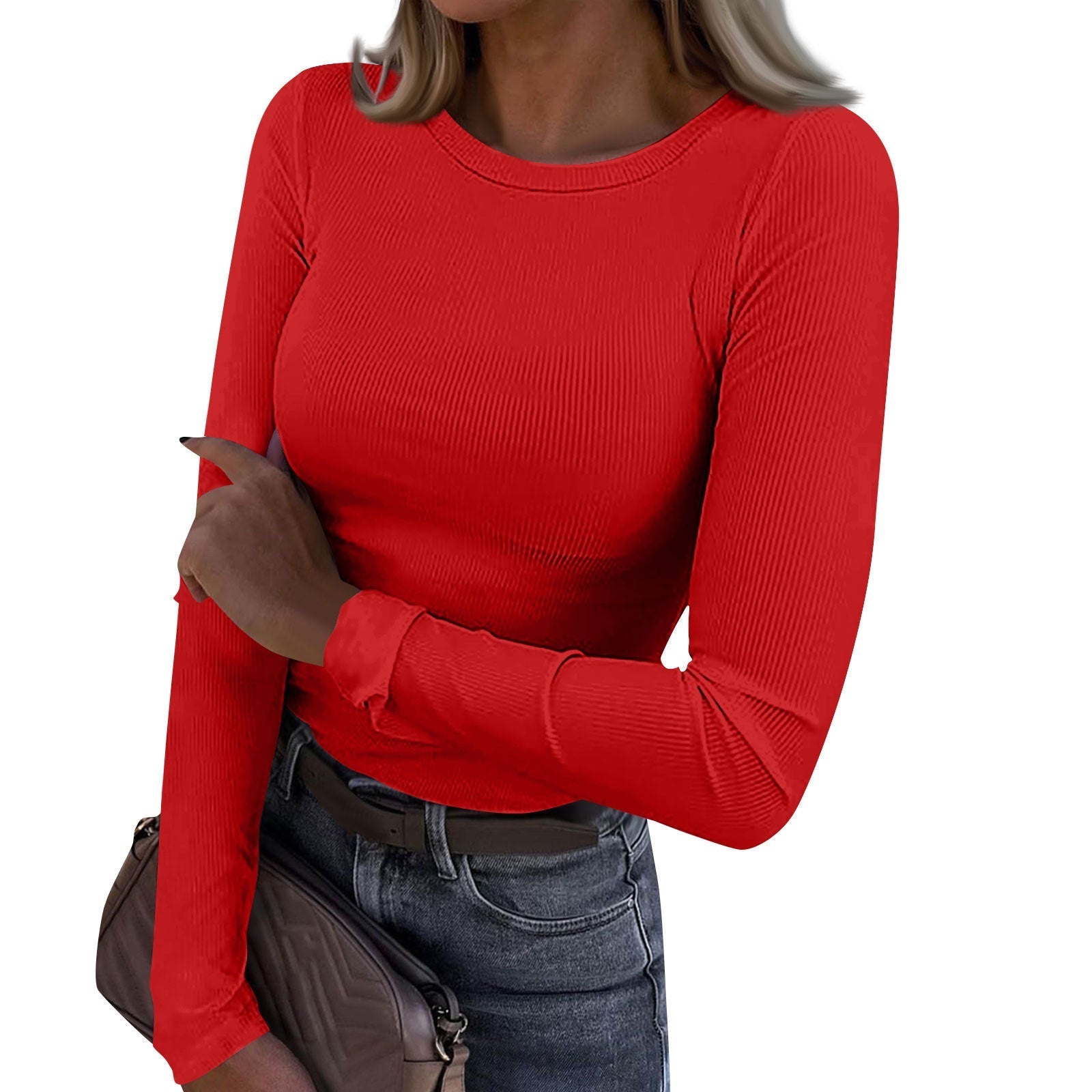 Resley - Casual Summer Crewneck Rib Fit Top