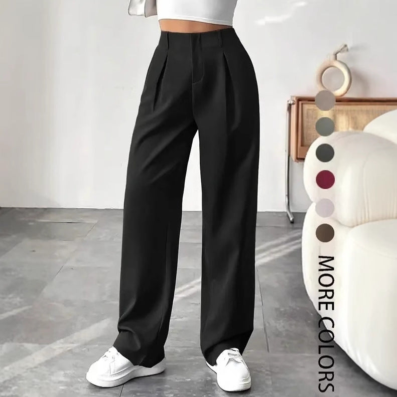 Turni - Casual High Waist Wide Leg Pants