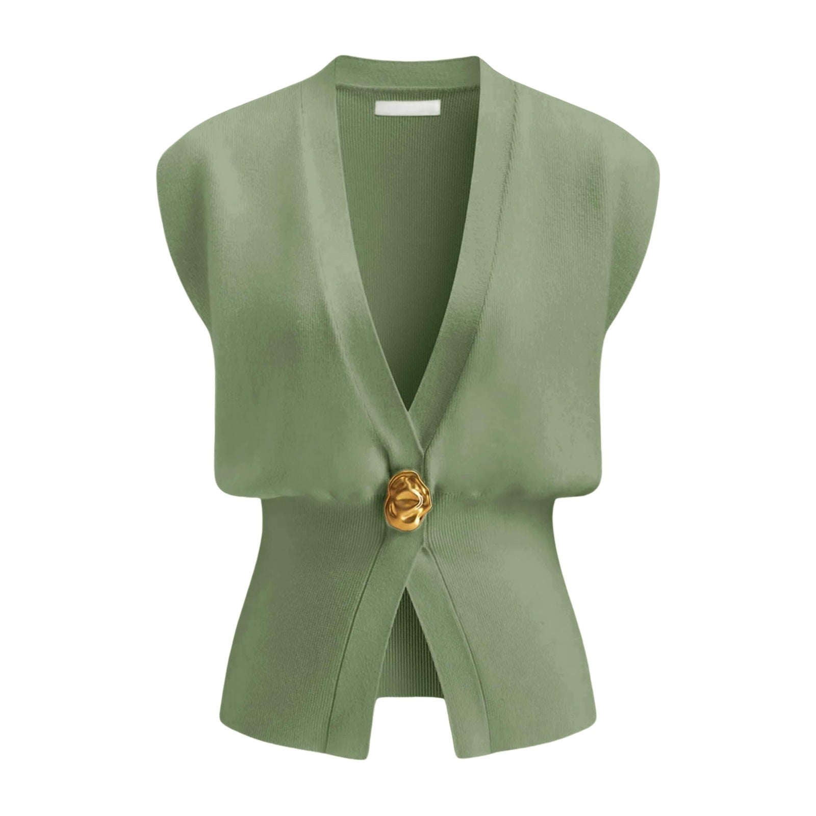 Daisy – Elegant V-Neck Button-Front Vest Top