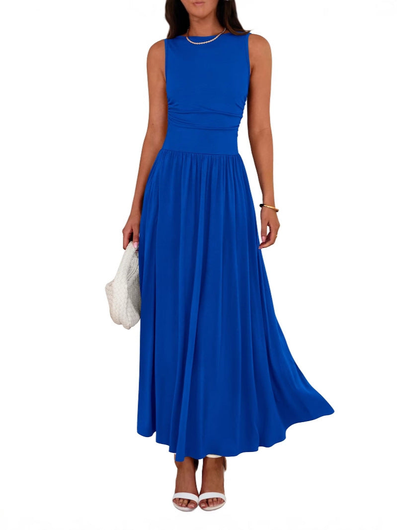 Béatrice – Sleeveless Ruched Maxi Dress