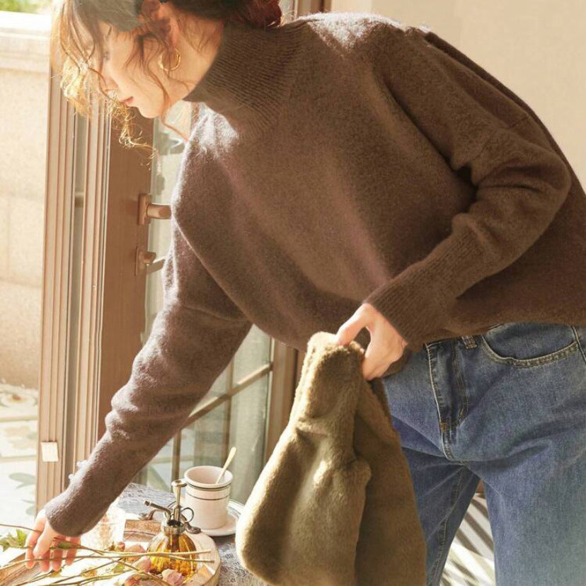 Fisal - Casual Turtle Neck Long Sleeve Sweater