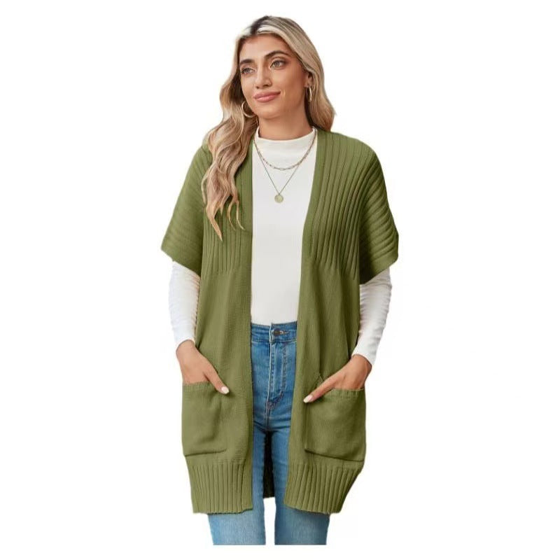 Cassava - Lightweight Open-Front Knit Cardigan