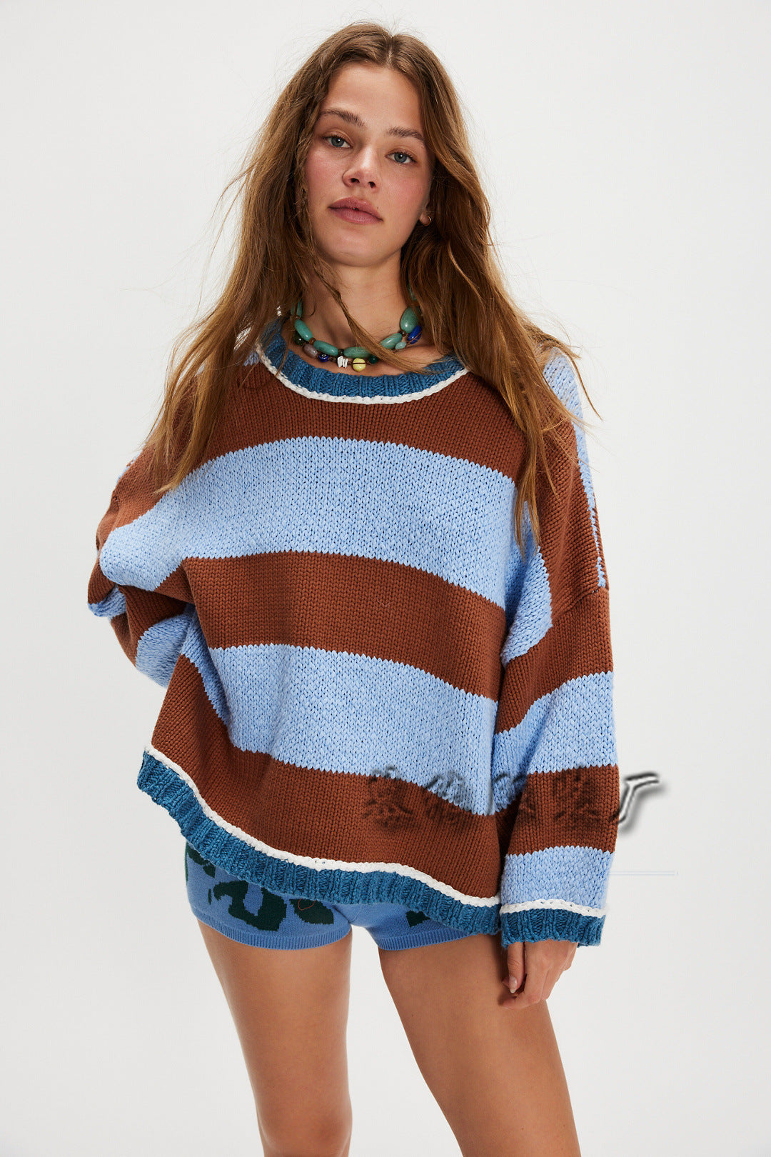 Xiang - Classic Striped Crew Neck Sweater