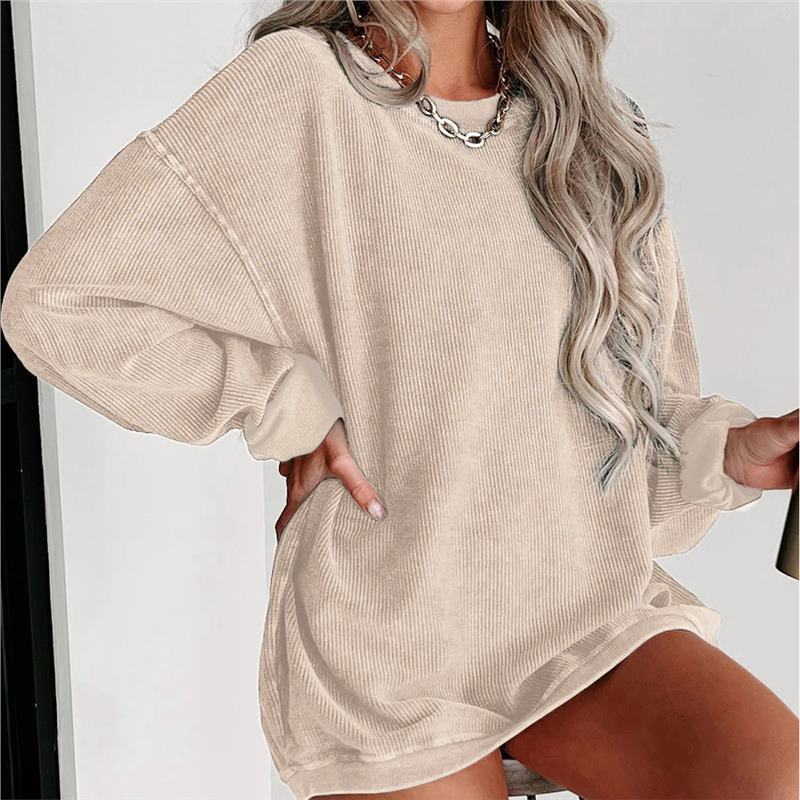 Adele - Casual Drop Shoulder Pullover Sweatshirt