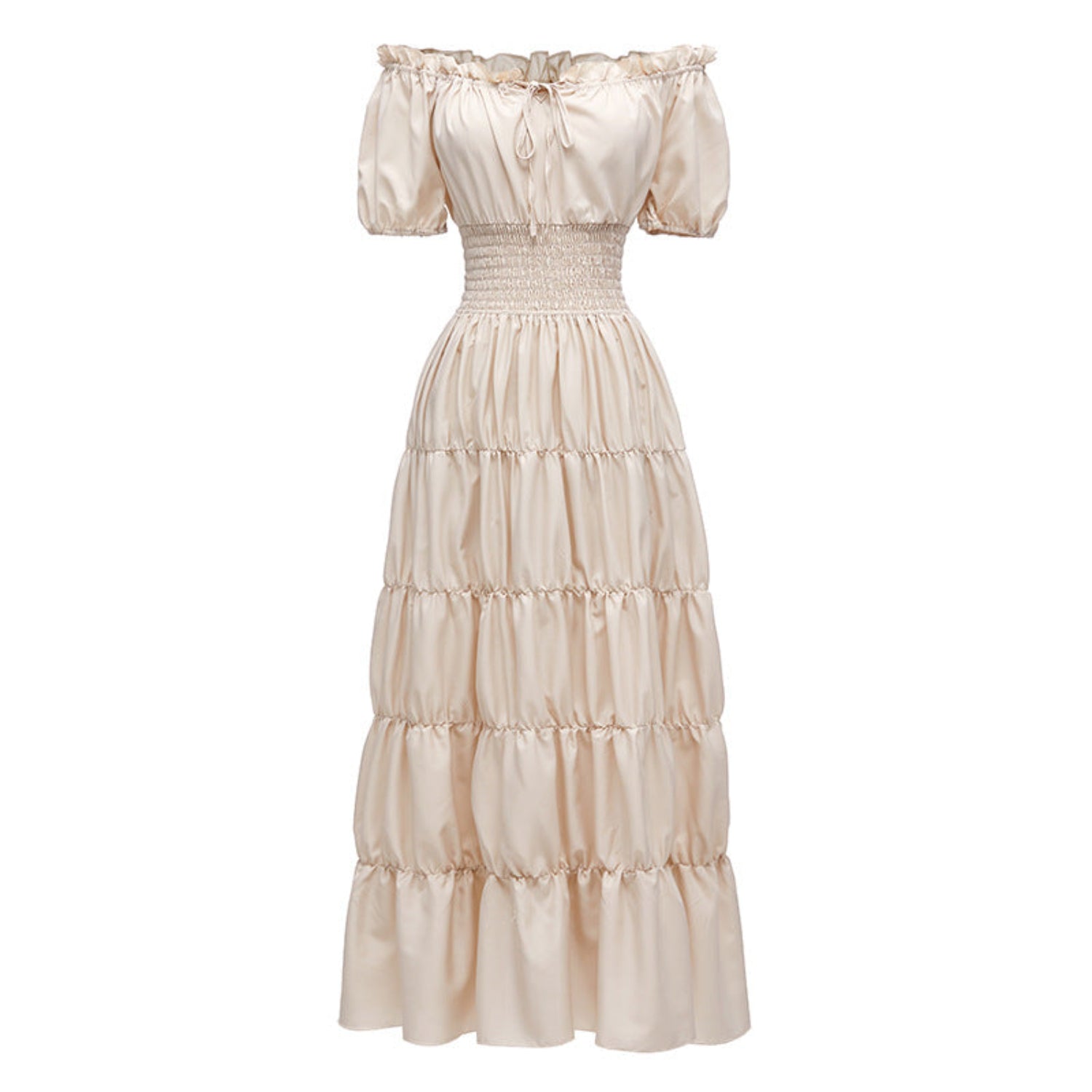 Aiza – Classic Corset Long Retro Maxi Dress