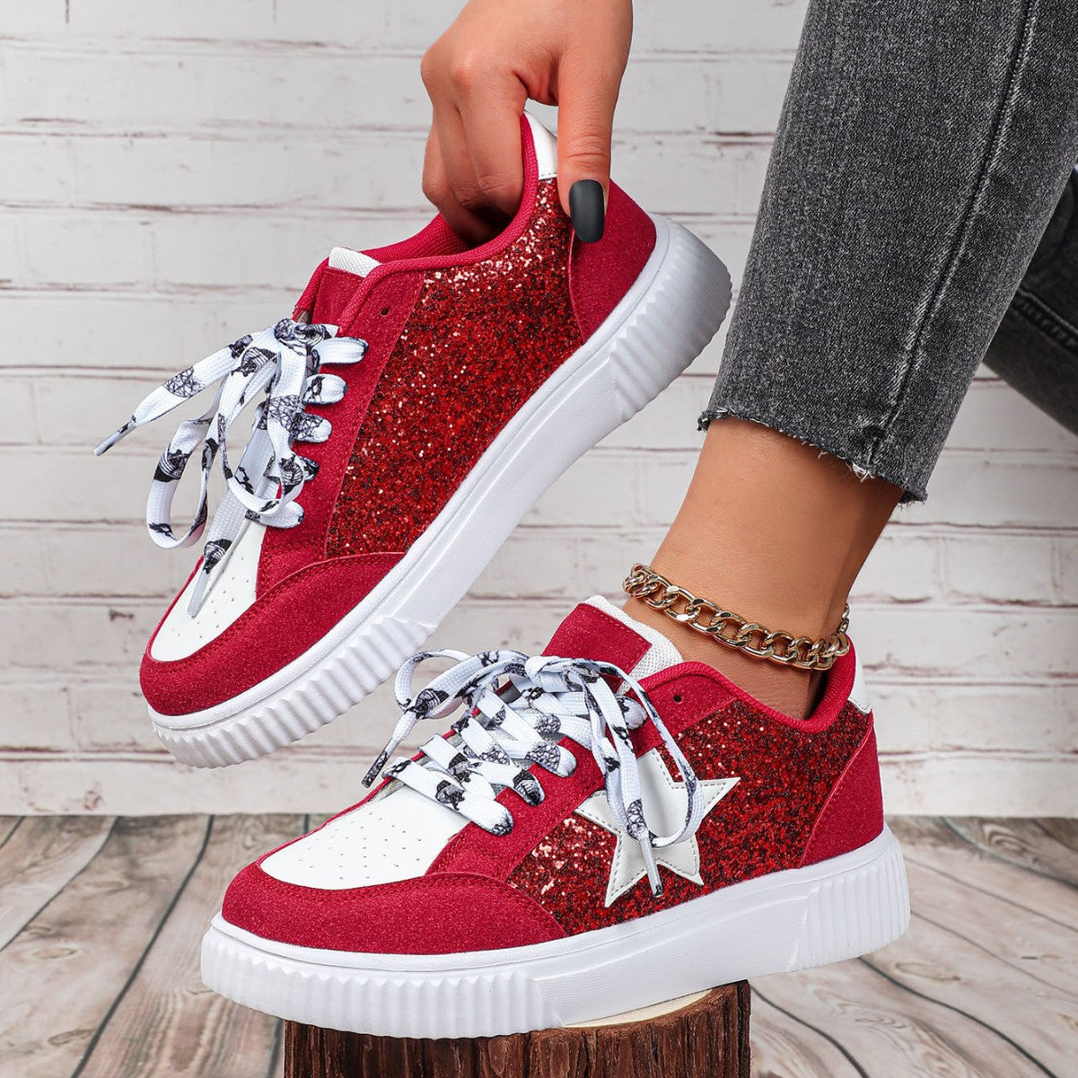 Hako - Classy Lace-Up Low Top Running Sneakers