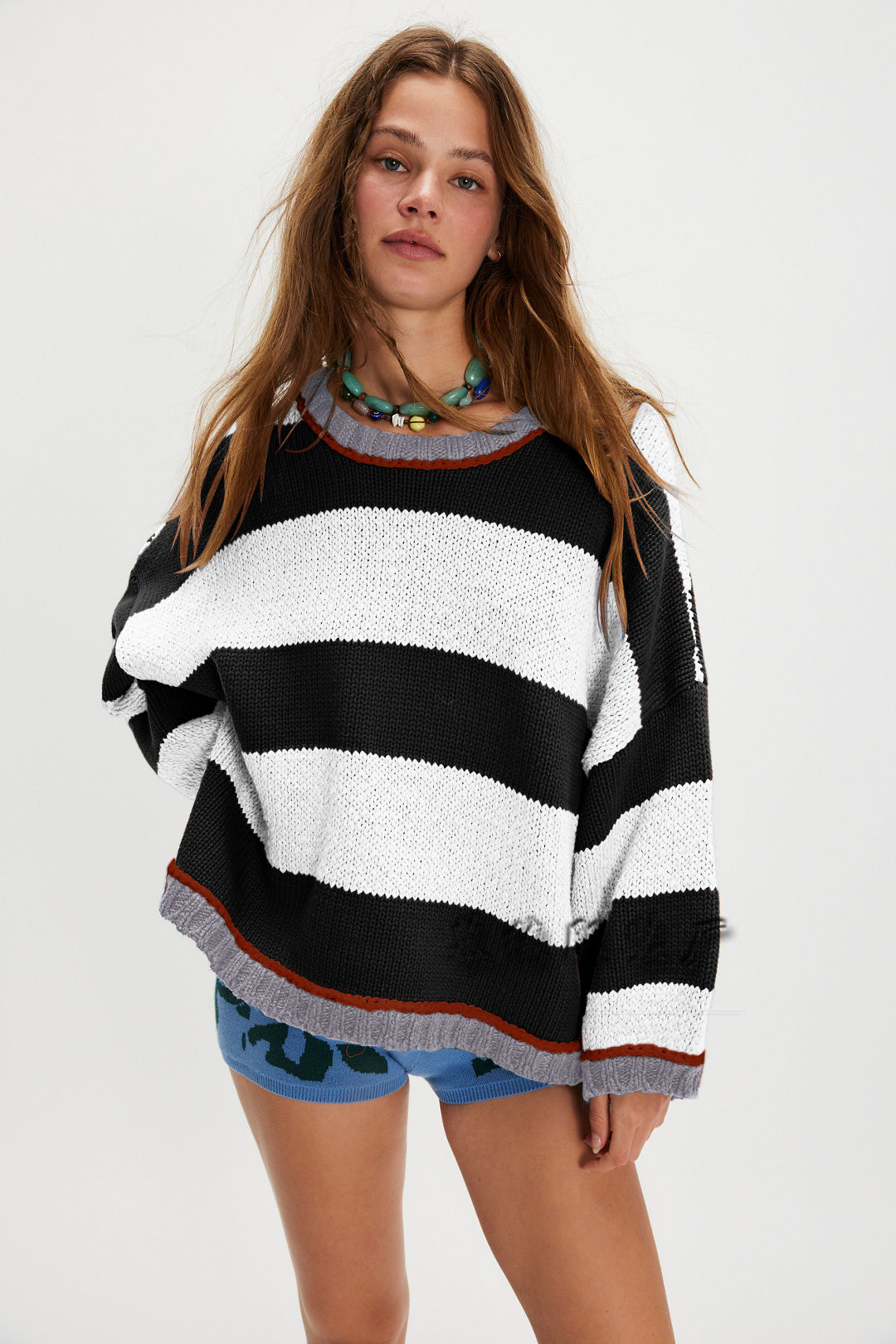 Xiang - Classic Striped Crew Neck Sweater