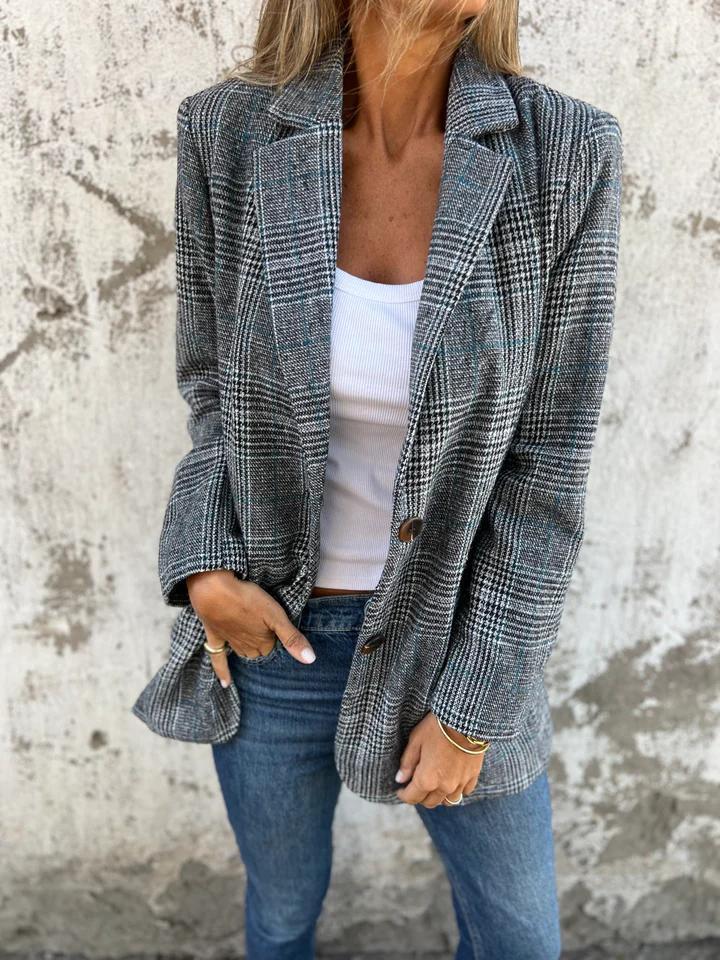 Lucinda - Classic Plaid Blazer