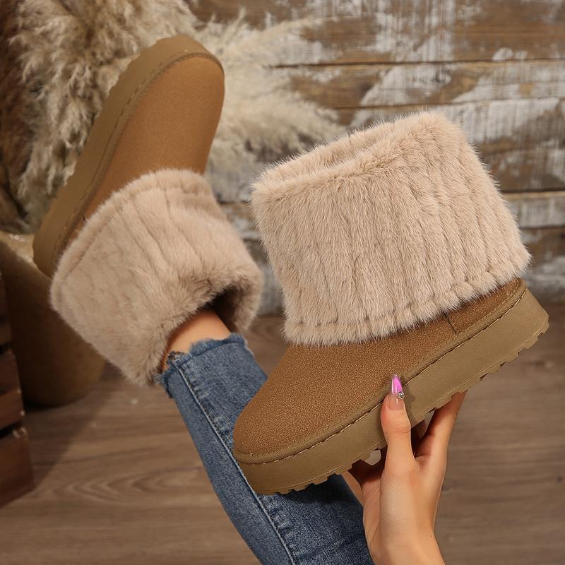 Willow - Stylish Fluffy Faux Lined Snow Boots for Winter Wear