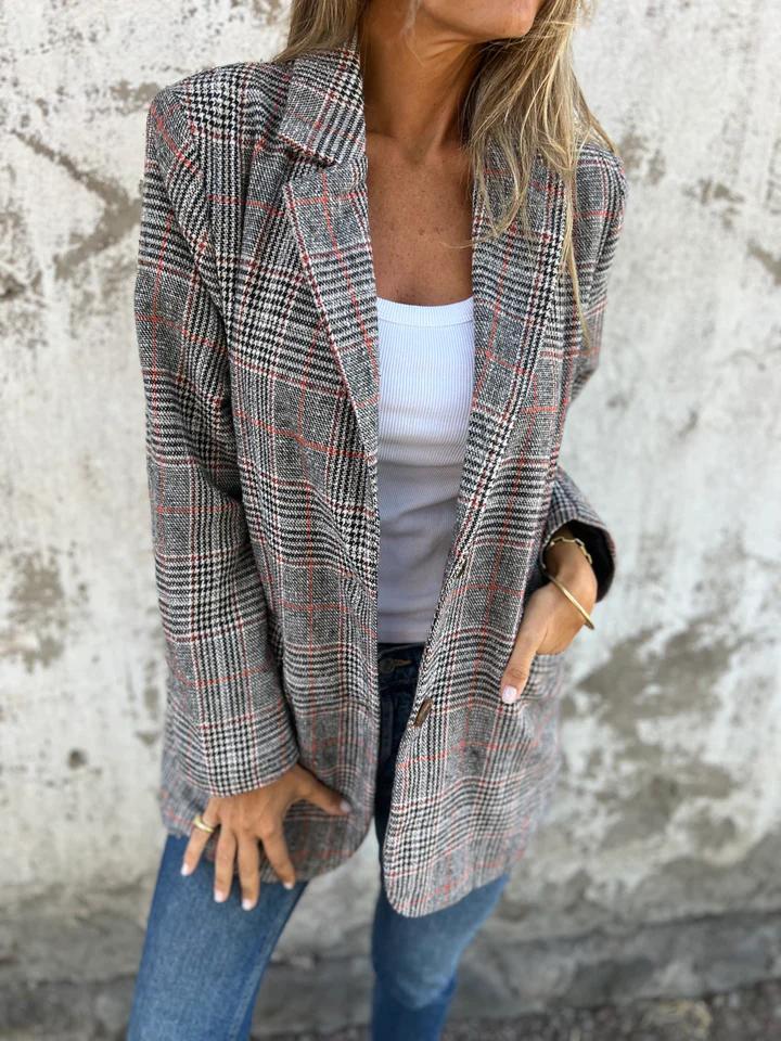 Lucinda - Classic Plaid Blazer
