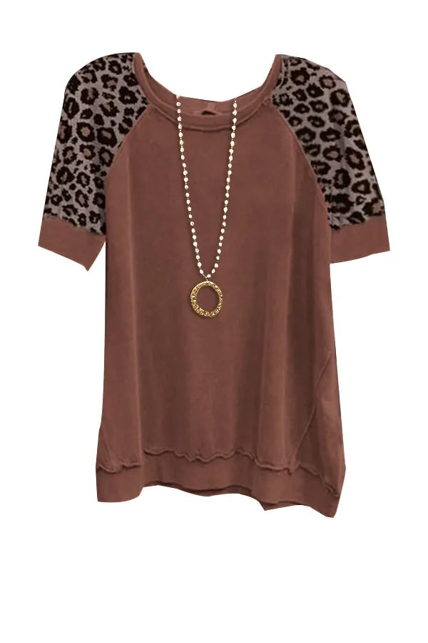 Unan- Vintage Leopard Print Top