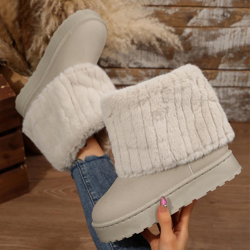 Willow - Stylish Fluffy Faux Lined Snow Boots for Winter Wear